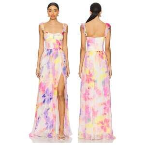 Amanda Uprichard Terrassa Maxi Dress Floral Party Wedding Guest Formal Prom M
